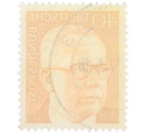 Почтовая марка 40 пфеннигов 1971 года Западная Германия (ФРГ) «Президент Густав Хайнеман» — Фото №2