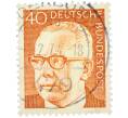 Почтовая марка 40 пфеннигов 1971 года Западная Германия (ФРГ) «Президент Густав Хайнеман» (Артикул: T11-37758) — Фото №1