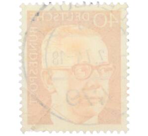 Почтовая марка 40 пфеннигов 1971 года Западная Германия (ФРГ) «Президент Густав Хайнеман» — Фото №2