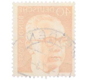 Почтовая марка 40 пфеннигов 1971 года Западная Германия (ФРГ) «Президент Густав Хайнеман» — Фото №2