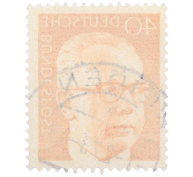 Почтовая марка 40 пфеннигов 1971 года Западная Германия (ФРГ) «Президент Густав Хайнеман» (Артикул: T11-37759) — Фото №2