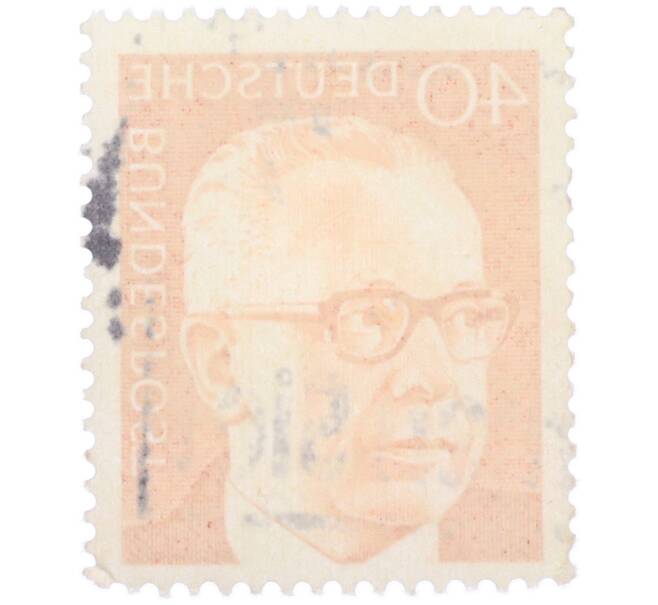 Почтовая марка 40 пфеннигов 1971 года Западная Германия (ФРГ) «Президент Густав Хайнеман» (Артикул: T11-37760) — Фото №2