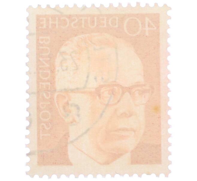 Почтовая марка 40 пфеннигов 1971 года Западная Германия (ФРГ) «Президент Густав Хайнеман» (Артикул: T11-37762) — Фото №2