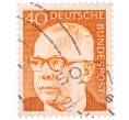 Почтовая марка 40 пфеннигов 1971 года Западная Германия (ФРГ) «Президент Густав Хайнеман» (Артикул: T11-37763) — Фото №1