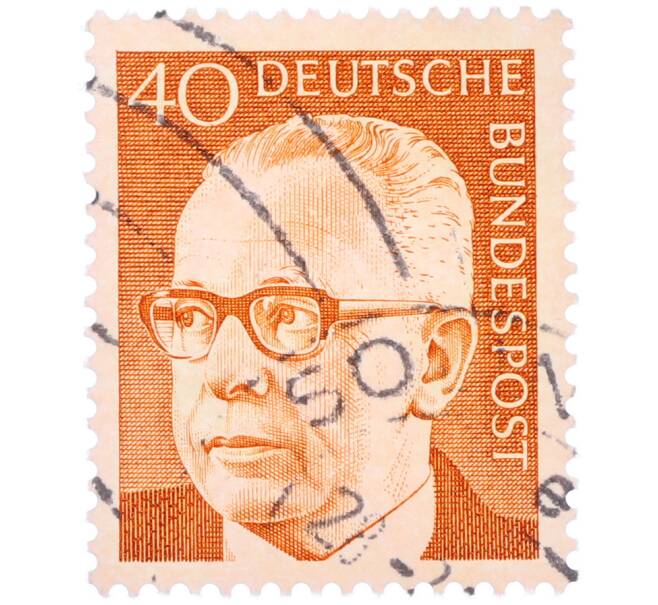 Почтовая марка 40 пфеннигов 1971 года Западная Германия (ФРГ) «Президент Густав Хайнеман» (Артикул: T11-37763) — Фото №1