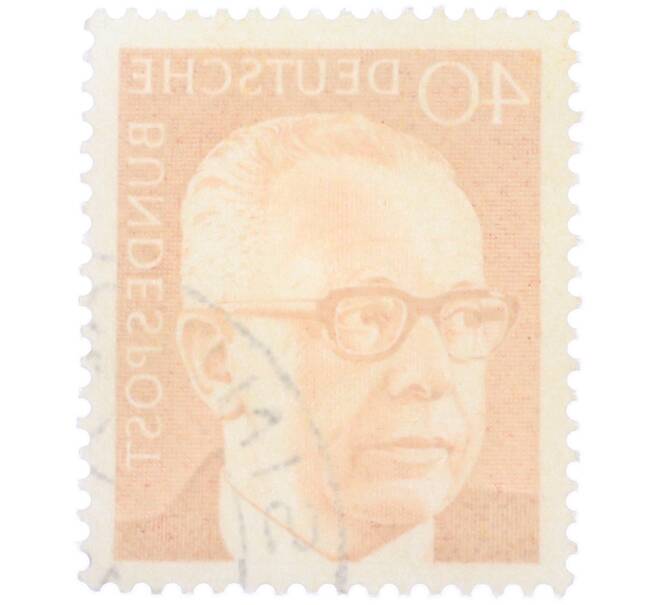 Почтовая марка 40 пфеннигов 1971 года Западная Германия (ФРГ) «Президент Густав Хайнеман» (Артикул: T11-37764) — Фото №2