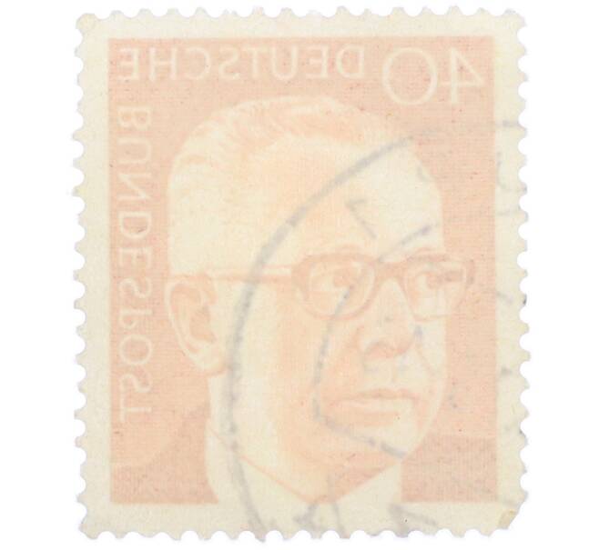 Почтовая марка 40 пфеннигов 1971 года Западная Германия (ФРГ) «Президент Густав Хайнеман» (Артикул: T11-37766) — Фото №2