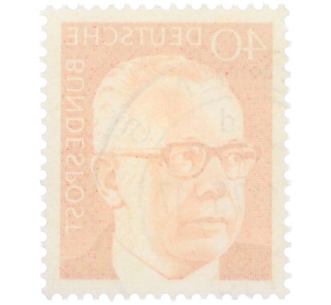 Почтовая марка 40 пфеннигов 1971 года Западная Германия (ФРГ) «Президент Густав Хайнеман» (Артикул: T11-37767) — Фото №2