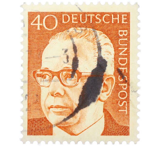 Почтовая марка 40 пфеннигов 1971 года Западная Германия (ФРГ) «Президент Густав Хайнеман» (Артикул: T11-37768) — Фото №1