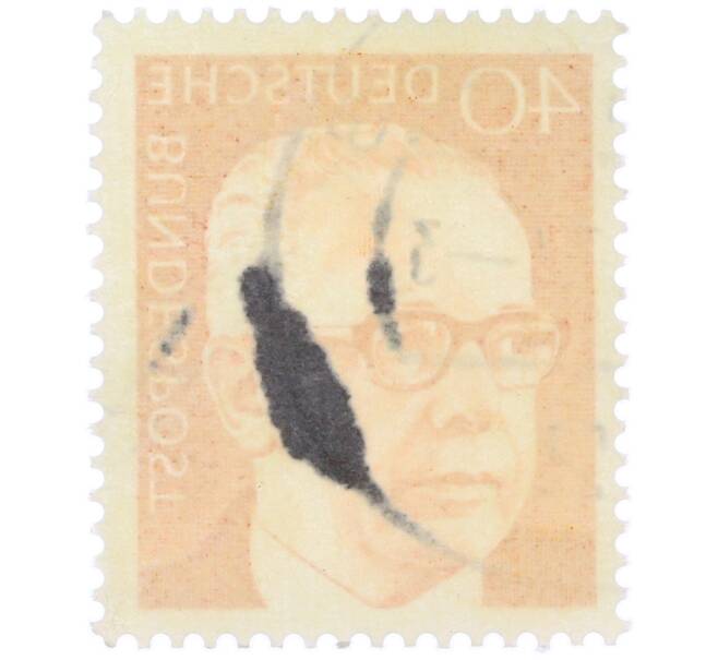 Почтовая марка 40 пфеннигов 1971 года Западная Германия (ФРГ) «Президент Густав Хайнеман» (Артикул: T11-37768) — Фото №2