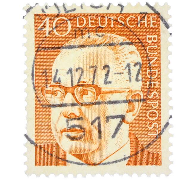 Почтовая марка 40 пфеннигов 1971 года Западная Германия (ФРГ) «Президент Густав Хайнеман» (Артикул: T11-37769) — Фото №1