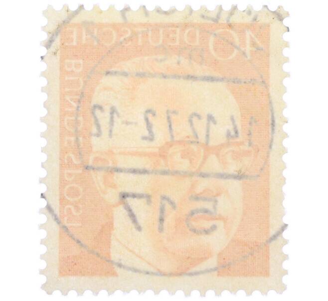 Почтовая марка 40 пфеннигов 1971 года Западная Германия (ФРГ) «Президент Густав Хайнеман» (Артикул: T11-37769) — Фото №2