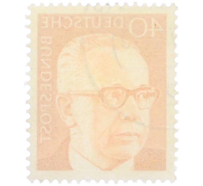 Почтовая марка 40 пфеннигов 1971 года Западная Германия (ФРГ) «Президент Густав Хайнеман» (Артикул: T11-37770) — Фото №2