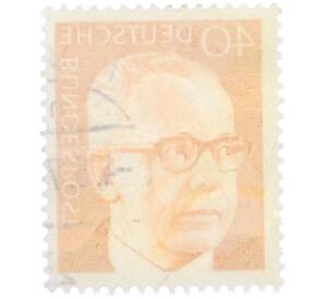 Почтовая марка 40 пфеннигов 1971 года Западная Германия (ФРГ) «Президент Густав Хайнеман» — Фото №2