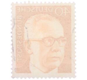 Почтовая марка 40 пфеннигов 1971 года Западная Германия (ФРГ) «Президент Густав Хайнеман» — Фото №2