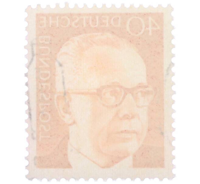 Почтовая марка 40 пфеннигов 1971 года Западная Германия (ФРГ) «Президент Густав Хайнеман» (Артикул: T11-37776) — Фото №2