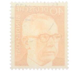 Почтовая марка 40 пфеннигов 1971 года Западная Германия (ФРГ) «Президент Густав Хайнеман» — Фото №2