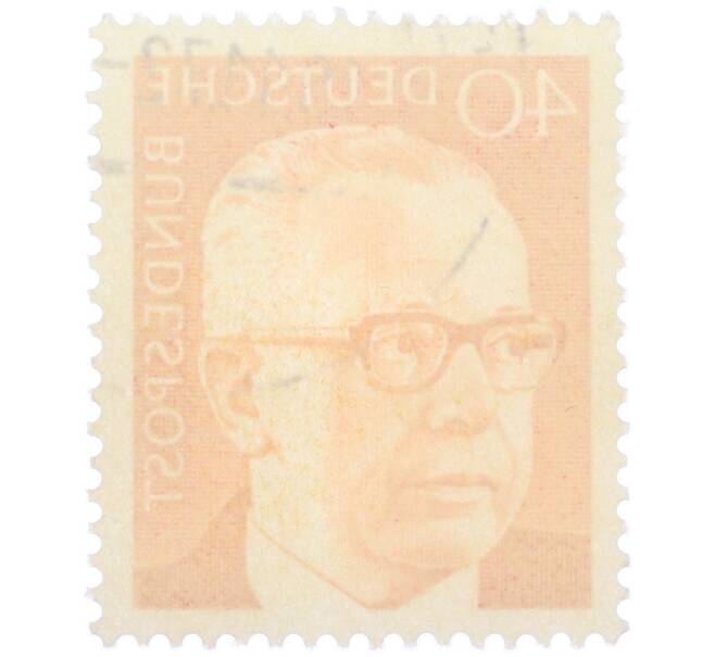 Почтовая марка 40 пфеннигов 1971 года Западная Германия (ФРГ) «Президент Густав Хайнеман» (Артикул: T11-37777) — Фото №2