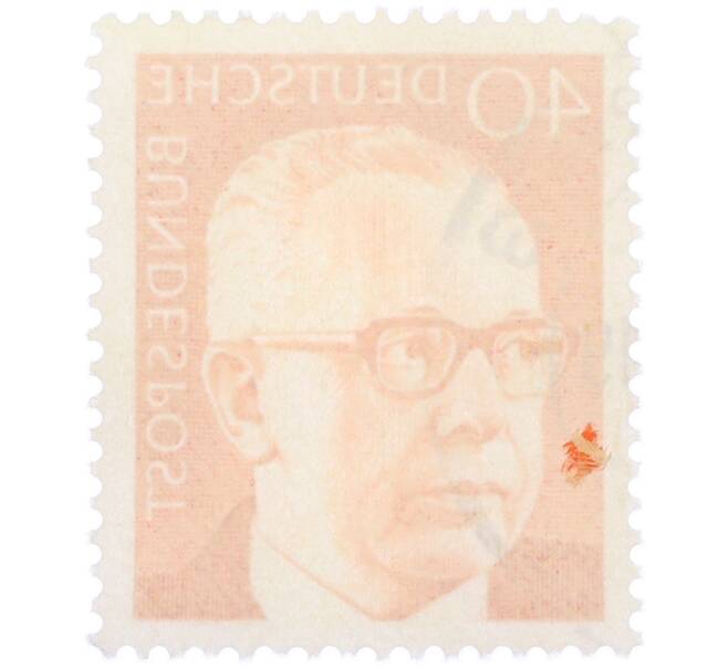 Почтовая марка 40 пфеннигов 1971 года Западная Германия (ФРГ) «Президент Густав Хайнеман» (Артикул: T11-37778) — Фото №2