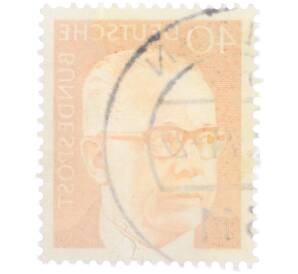 Почтовая марка 40 пфеннигов 1971 года Западная Германия (ФРГ) «Президент Густав Хайнеман» — Фото №2
