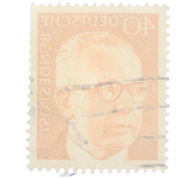 Почтовая марка 40 пфеннигов 1971 года Западная Германия (ФРГ) «Президент Густав Хайнеман» (Артикул: T11-37782) — Фото №2