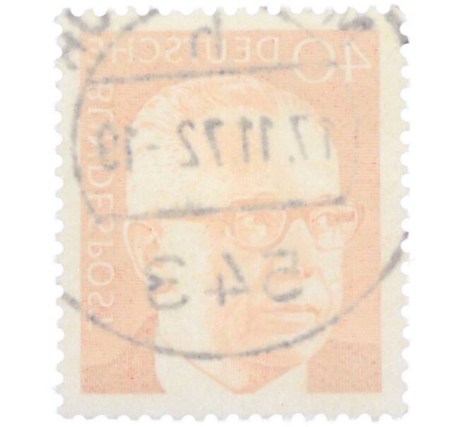 Почтовая марка 40 пфеннигов 1971 года Западная Германия (ФРГ) «Президент Густав Хайнеман» (Артикул: T11-37785) — Фото №2