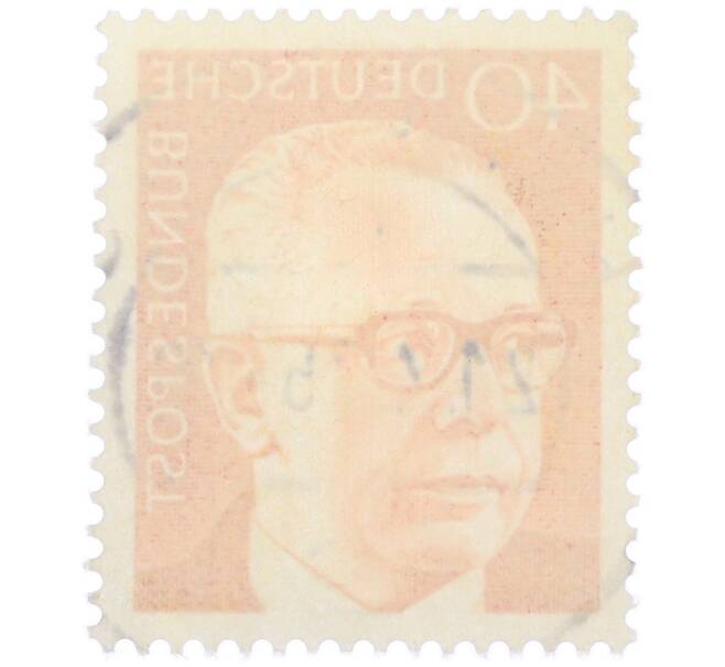 Почтовая марка 40 пфеннигов 1971 года Западная Германия (ФРГ) «Президент Густав Хайнеман» (Артикул: T11-37786) — Фото №2