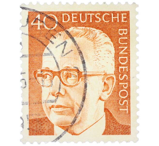 Почтовая марка 40 пфеннигов 1971 года Западная Германия (ФРГ) «Президент Густав Хайнеман» (Артикул: T11-37788) — Фото №1