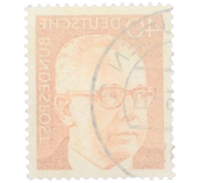 Почтовая марка 40 пфеннигов 1971 года Западная Германия (ФРГ) «Президент Густав Хайнеман» (Артикул: T11-37788) — Фото №2