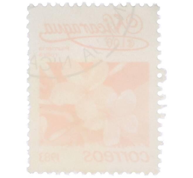 Почтовая марка 1 кордоба 1983 года Никарагуа «Плюмерия красная» (Артикул: T11-37800) — Фото №2