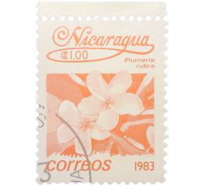 Почтовая марка 1 кордоба 1983 года Никарагуа «Плюмерия красная» — Фото №1