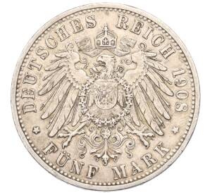 5 марок 1908 года G Германия (Баден) — Фото №2