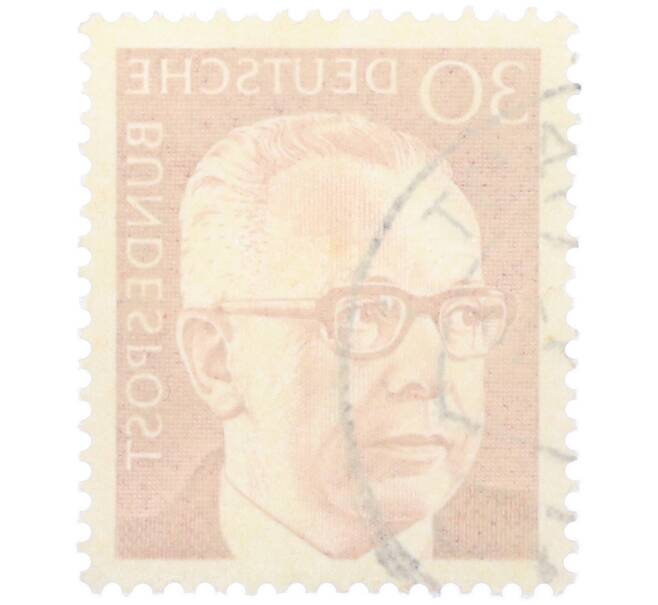 Почтовая марка 30 пфеннигов 1971 года Западная Германия (ФРГ) «Президент Густав Хайнеман» (Артикул: T11-37928) — Фото №2