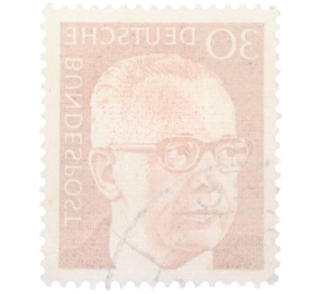 Почтовая марка 30 пфеннигов 1971 года Западная Германия (ФРГ) «Президент Густав Хайнеман» (Артикул: T11-37933) — Фото №2