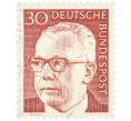Почтовая марка 30 пфеннигов 1971 года Западная Германия (ФРГ) «Президент Густав Хайнеман» (Артикул: T11-37939) — Фото №1