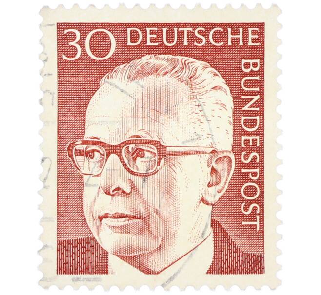 Почтовая марка 30 пфеннигов 1971 года Западная Германия (ФРГ) «Президент Густав Хайнеман» (Артикул: T11-37939) — Фото №1