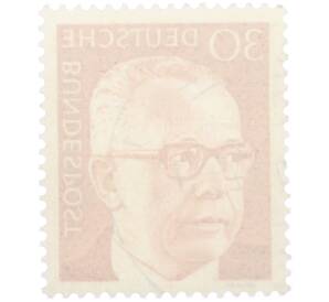 Почтовая марка 30 пфеннигов 1971 года Западная Германия (ФРГ) «Президент Густав Хайнеман» — Фото №2