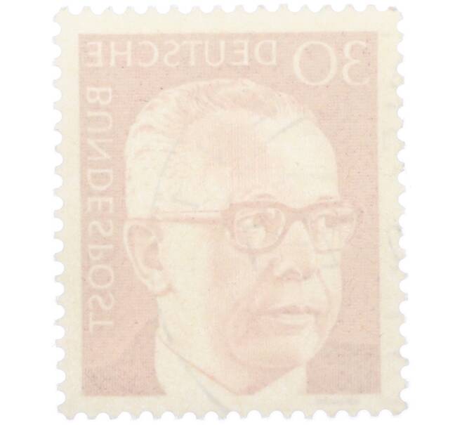 Почтовая марка 30 пфеннигов 1971 года Западная Германия (ФРГ) «Президент Густав Хайнеман» (Артикул: T11-37939) — Фото №2