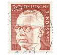 Почтовая марка 30 пфеннигов 1971 года Западная Германия (ФРГ) «Президент Густав Хайнеман» (Артикул: T11-37940) — Фото №1