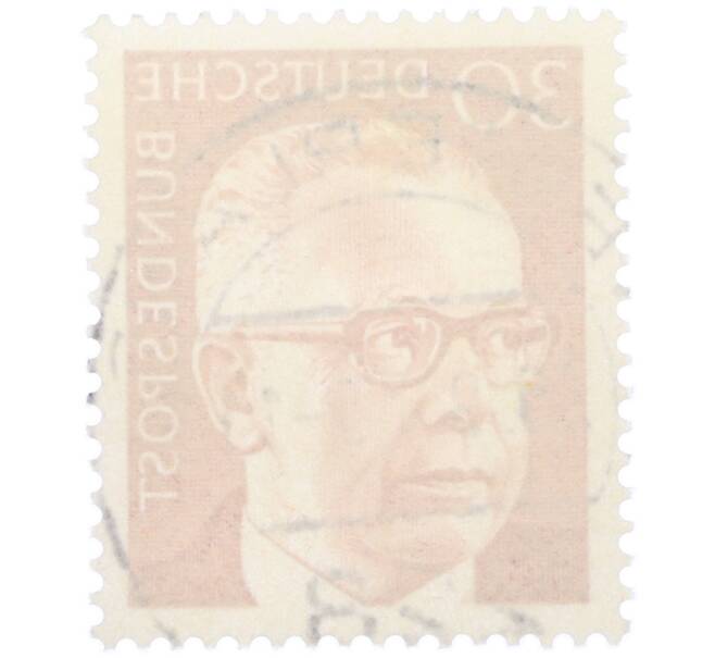 Почтовая марка 30 пфеннигов 1971 года Западная Германия (ФРГ) «Президент Густав Хайнеман» (Артикул: T11-37940) — Фото №2