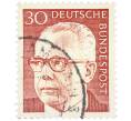 Почтовая марка 30 пфеннигов 1971 года Западная Германия (ФРГ) «Президент Густав Хайнеман» (Артикул: T11-37941) — Фото №1