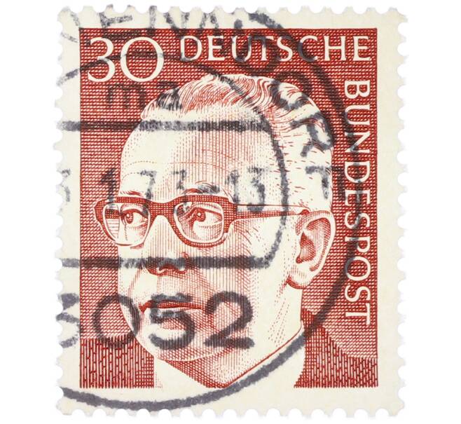 Почтовая марка 30 пфеннигов 1971 года Западная Германия (ФРГ) «Президент Густав Хайнеман» (Артикул: T11-37942) — Фото №1