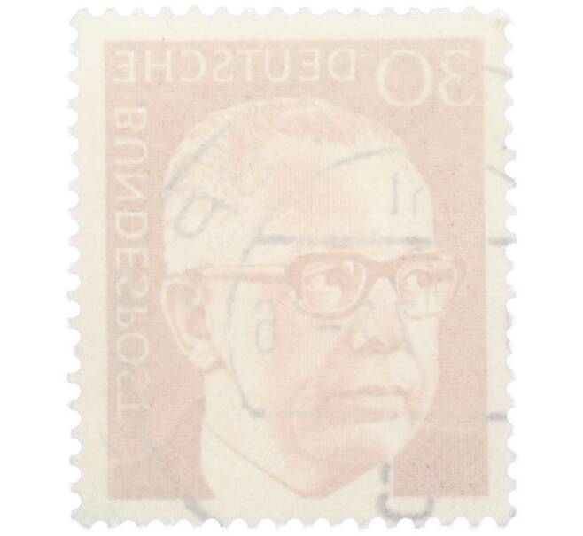 Почтовая марка 30 пфеннигов 1971 года Западная Германия (ФРГ) «Президент Густав Хайнеман» (Артикул: T11-37943) — Фото №2