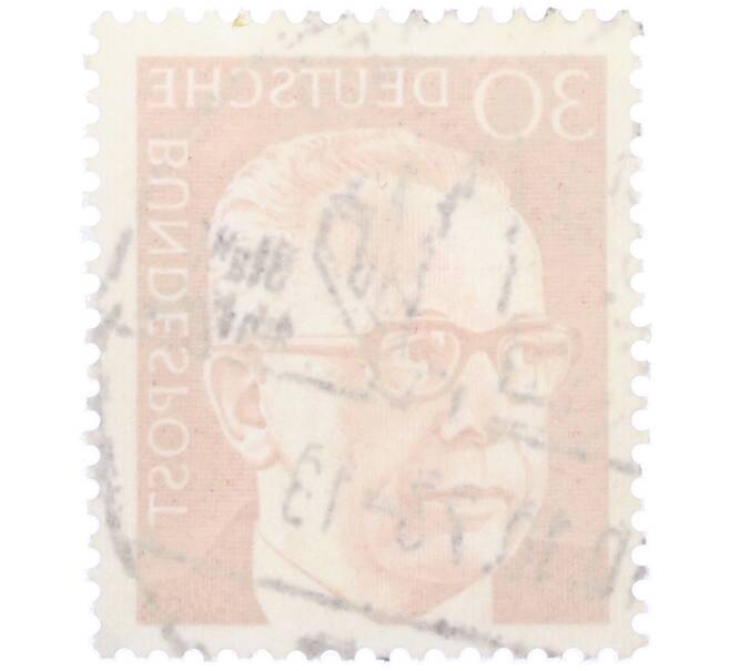 Почтовая марка 30 пфеннигов 1971 года Западная Германия (ФРГ) «Президент Густав Хайнеман» (Артикул: T11-37944) — Фото №2