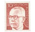 Почтовая марка 30 пфеннигов 1971 года Западная Германия (ФРГ) «Президент Густав Хайнеман» (Артикул: T11-37946) — Фото №1