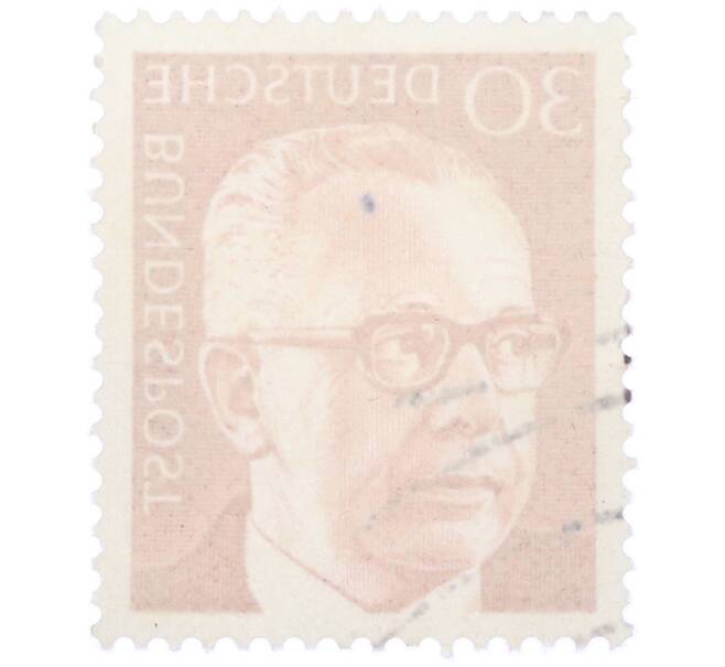 Почтовая марка 30 пфеннигов 1971 года Западная Германия (ФРГ) «Президент Густав Хайнеман» (Артикул: T11-37948) — Фото №2