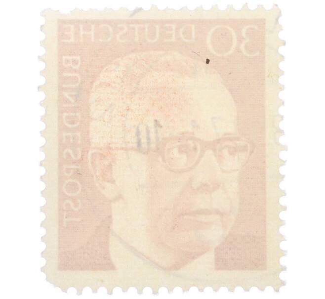 Почтовая марка 30 пфеннигов 1971 года Западная Германия (ФРГ) «Президент Густав Хайнеман» (Артикул: T11-37949) — Фото №2