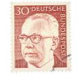 Почтовая марка 30 пфеннигов 1971 года Западная Германия (ФРГ) «Президент Густав Хайнеман» (Артикул: T11-37950) — Фото №1
