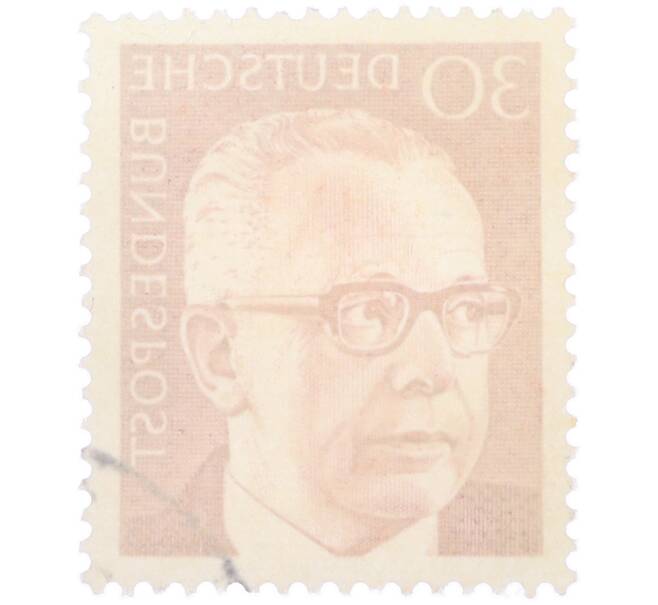 Почтовая марка 30 пфеннигов 1971 года Западная Германия (ФРГ) «Президент Густав Хайнеман» (Артикул: T11-37950) — Фото №2