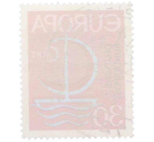 Почтовая марка 30 пфеннигов 1966 года Западная Германия (ФРГ) «Европейская конференция администраций почтовых служб и служб связи CEPT — Парусник» (Артикул: T11-37959) — Фото №2